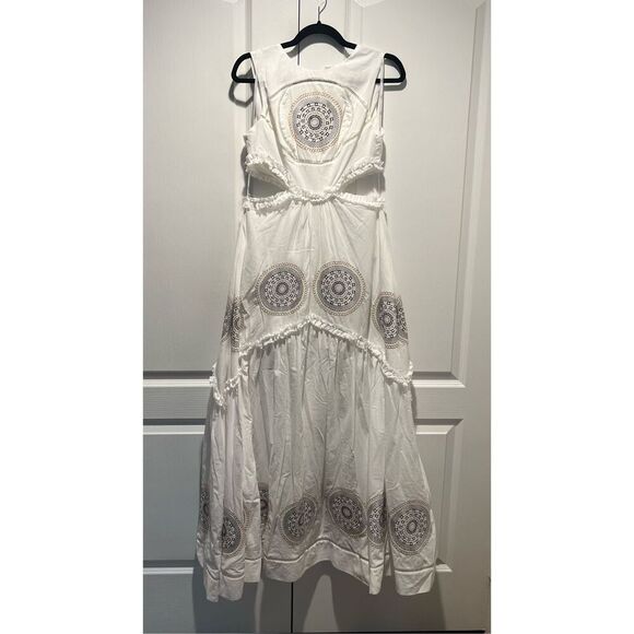 LACE the Label DENTELLE CUT OUT MAXI DRESS WHITE Vacation size S NWT $590 - Picture 2 of 7